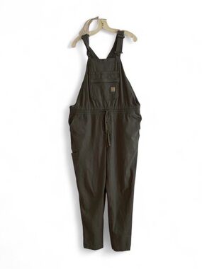 Carhartt relaxed fit overalls in olive green, size L Very Good Condition